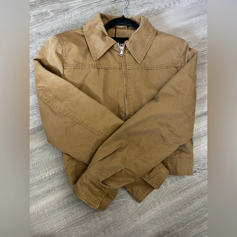 Zara waxed Cropped Jacket - Picture 7 of 11